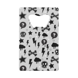 Trendy pattern credit card bottle opener