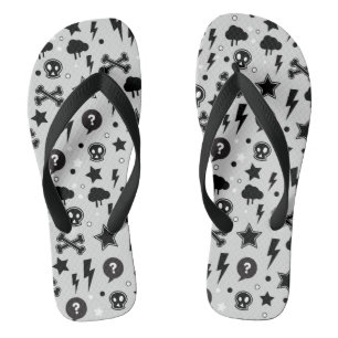 Trendy pattern flip flops
