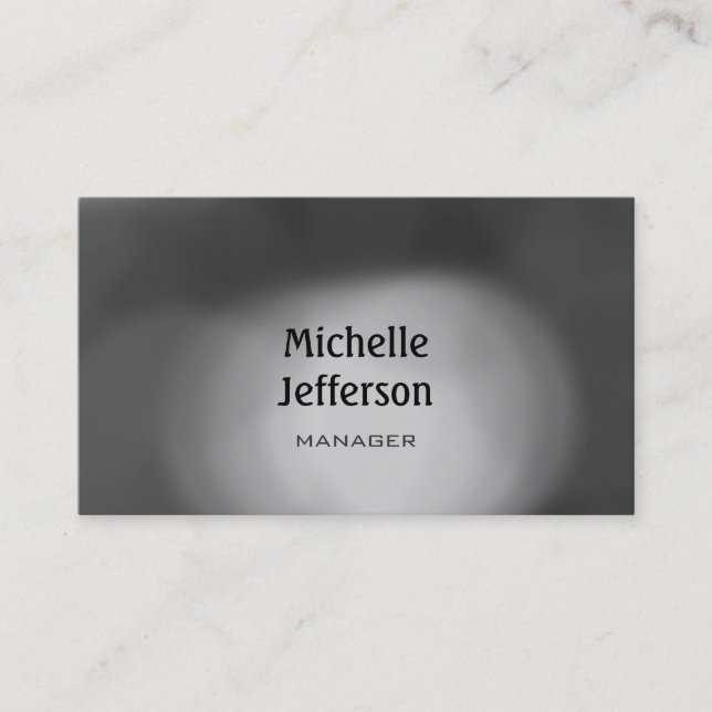 Trendy Pattern Grey Contemporary Business Card (Front)