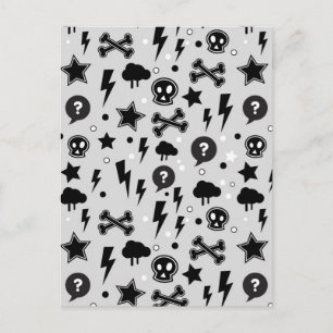 Trendy pattern postcard