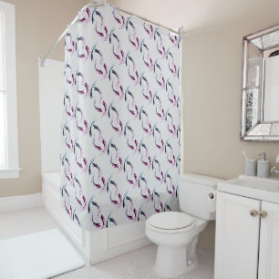 Trendy pattern shower curtain