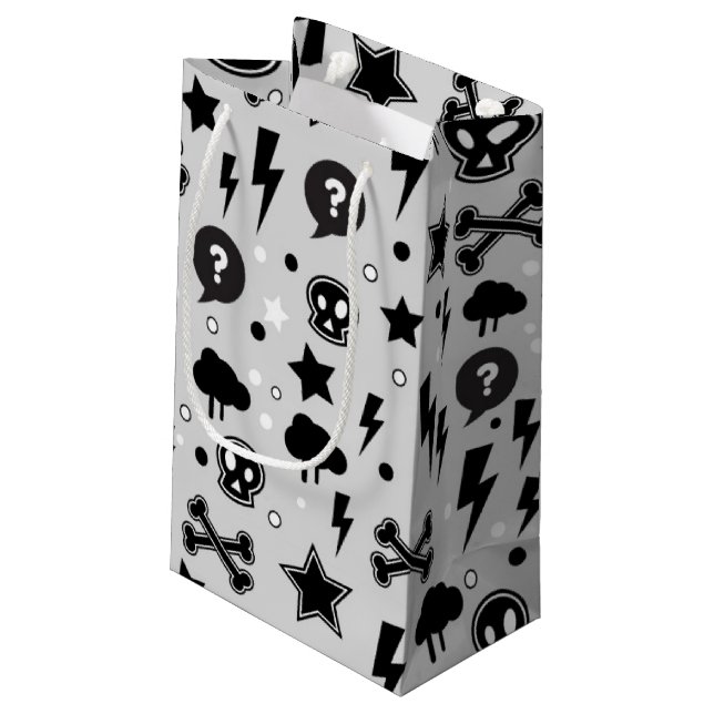 Trendy pattern small gift bag (Back Angled)