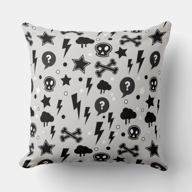 Trendy pattern throw pillow (Front)