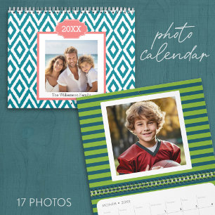 Trendy Patterns and 17 of Your Photos Calendar