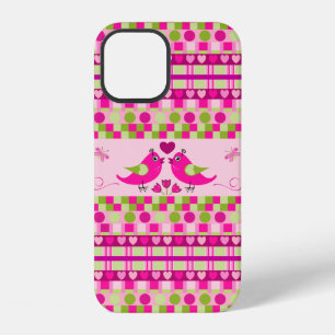 Trendy Patterns and Love Birds iPhone 12 Case