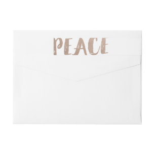 Trendy Peace Wraparound Holiday Labels