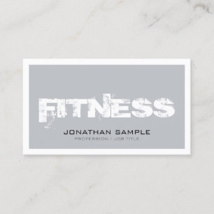 Trendy Personal Trainer Fitness Classy Top Plain Business Card