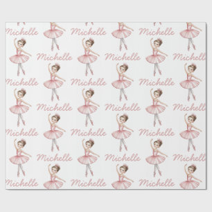 Trendy Personalized ballet Ballerina dancer Wrapping Paper