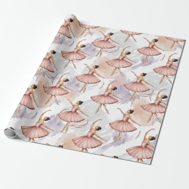 Trendy Personalized ballet Ballerina dancer     Wrapping Paper (Unrolled)