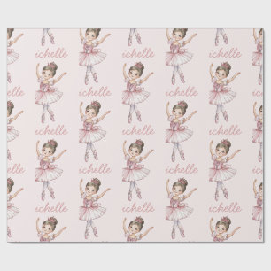 Trendy Personalized ballet Ballerina dancer Wrapping Paper
