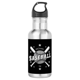 Trendy Personalized Baseball Name and Number 532 Ml Water Bottle