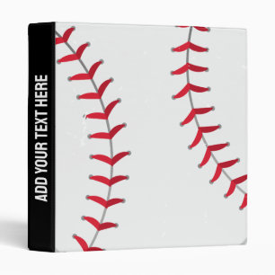 Trendy Personalized Baseball Player Black Binder
