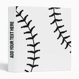 Trendy Personalized Baseball Player Black Binder
