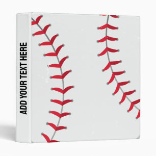 Trendy Personalized Baseball Player Black Binder