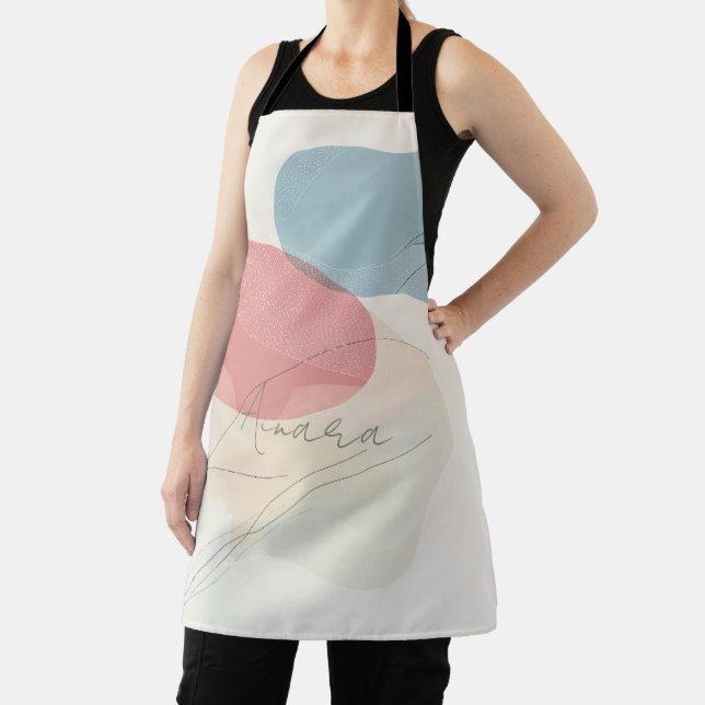 Trendy Personalized Boho Abstract with Name Option Apron (Insitu)