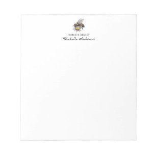 Trendy Personalized From the Desk of Honey Bee     Notepad