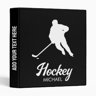 Trendy Personalized Hockey Player Name Binder
