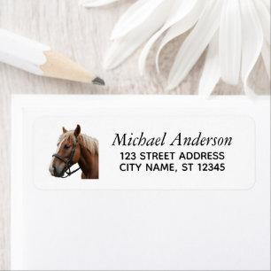 Trendy Personalized Horse Return Address