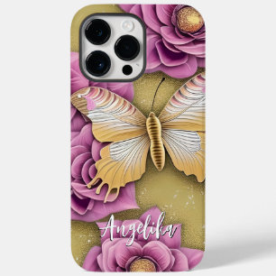 Trendy Personalized Name Butterfly Case-Mate iPhone 14 Pro Max Case