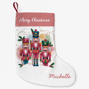 Trendy Personalized Nutcracker Merry Christmas Small Christmas Stocking