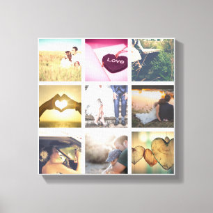 Trendy Personalized photo collage Canvas Print