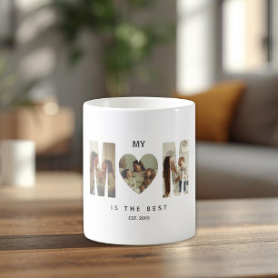 Trendy Personalized Photo MOM Heart Mug