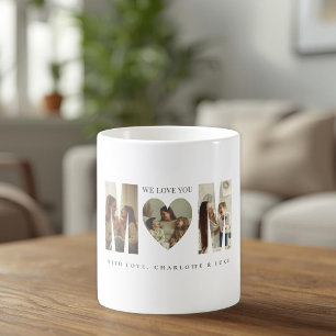 Trendy Personalized Photo WE LOVE YOU Mom Mug