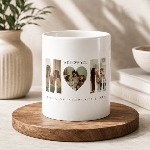 Trendy Personalized Photo WE LOVE YOU Mom Mug