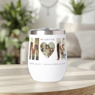 Trendy Personalized Photo WE LOVE YOU Mom Tumbler