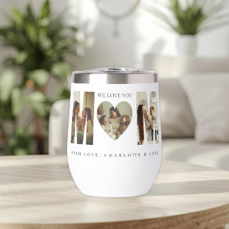 Trendy Personalized Photo WE LOVE YOU Mom Tumbler