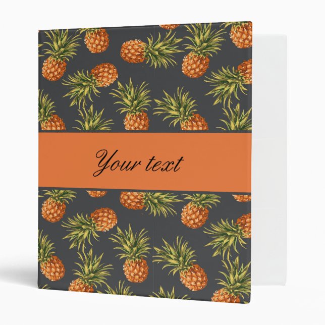 Trendy Personalized Pineapple Binder (Front/Inside)