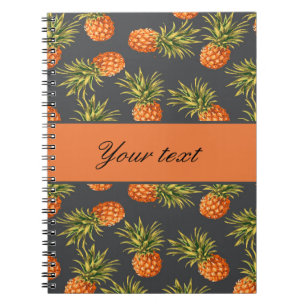 Trendy Personalized Pineapple Notebook