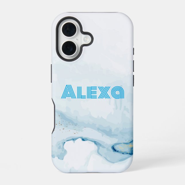 trendy personalized premium design iPhone 16 case (Back)