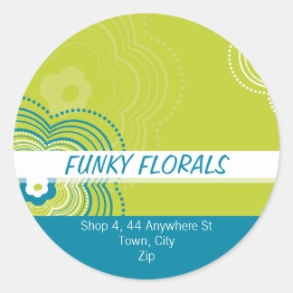 TRENDY PERSONALIZED STICKER :: funky flower 12