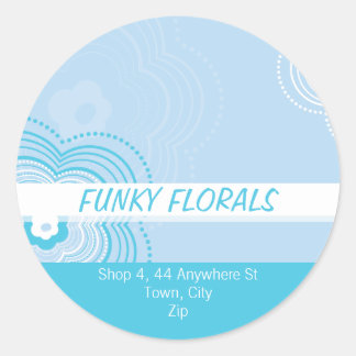 TRENDY PERSONALIZED STICKER :: funky flower 9
