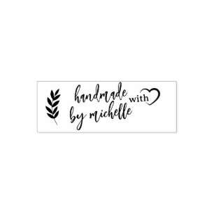 Trendy Personalized Stylish Handmade With Love     Self-inking Stamp