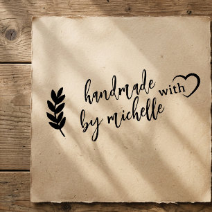 Trendy Personalized Stylish Handmade With Love     Self-inking Stamp