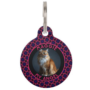 Trendy Pet Lover Gift Plaid Motif Tag