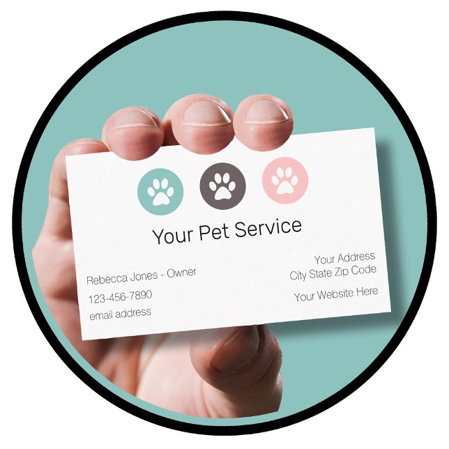 Trendy Pet Service Business Card (Creator Uploaded)