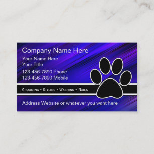 Trendy Pet Service Business Cards