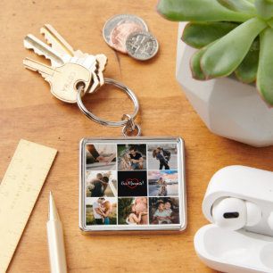 Trendy Photo Collage  Keychain