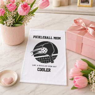 Trendy Pickleball Mom Gift Sports Hand Towel