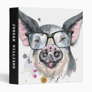 Trendy Pig   Add Your Name Binder