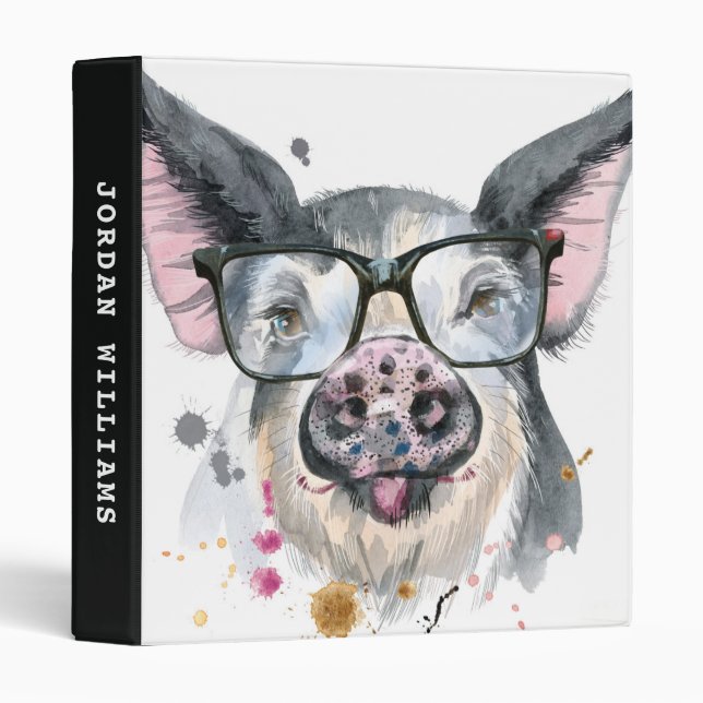 Trendy Pig | Add Your Name Binder (Front/Spine)