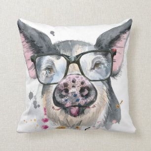 Trendy Pig Throw Pillow