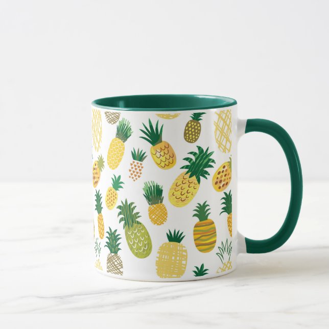 Trendy Pineapple Pattern Mug (Right)