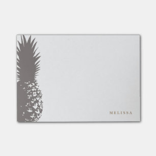 Trendy Pineapple Personalized Post It Notes
