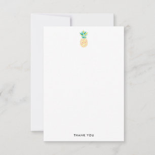 Trendy Pineapples Thank You Note Cards