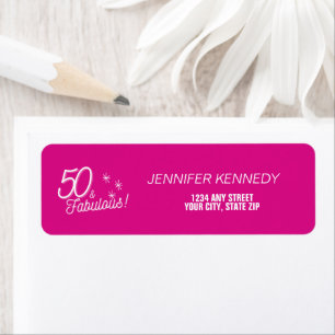 Trendy Pink 50 And Fabulous Birthday