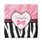 Trendy Pink and Black Zebra Pattern Bow and Name
